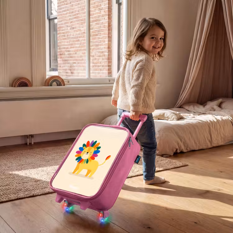 Kinderkoffer - Roze - Leeuw - Manen - Kleurrijk — 3