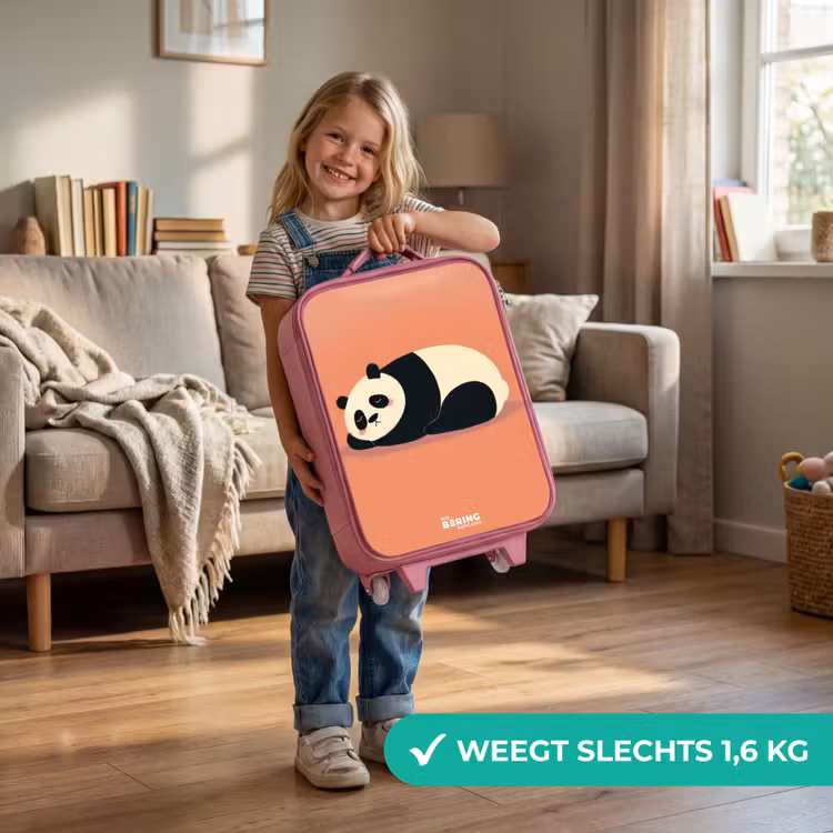 Kinderkoffer - Roze - Panda - Slapen - Oranje — 2