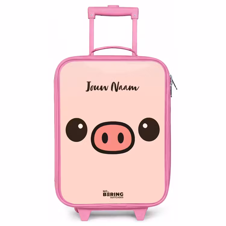 Kinderkoffer - Roze - Kawai - Varken - Roze — 1