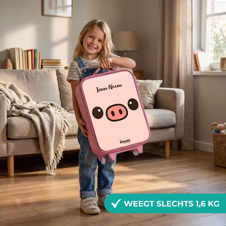 Kinderkoffer - Roze - Kawai - Varken - Roze — 2