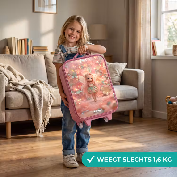 Kinderkoffer - Roze - Bloemenfee in roze sprookjeswereld — 2