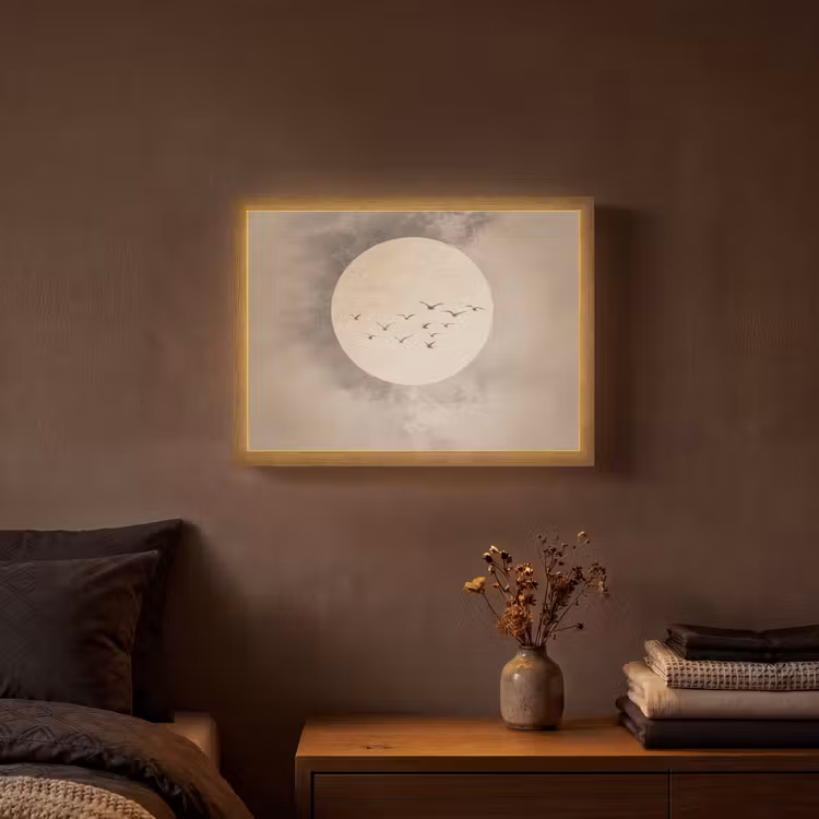 Lightbox - Wandlamp - Vogel - Beige - Japandi — 3