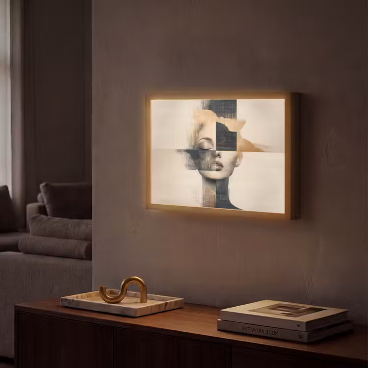 Lightbox - Wandlamp - Goud - Vrouw - Rechthoeken — 2