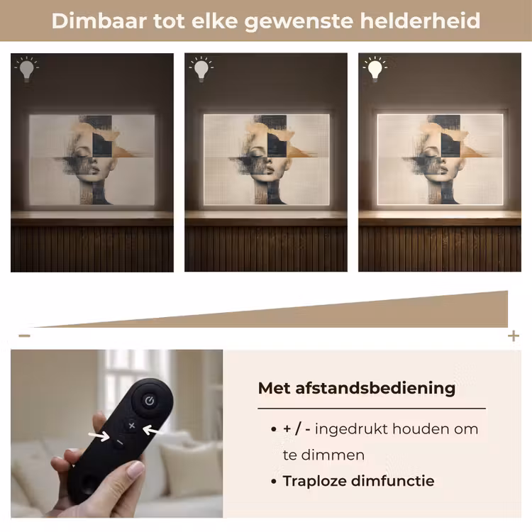 Lightbox - Wandlamp - Goud - Vrouw - Rechthoeken — 9
