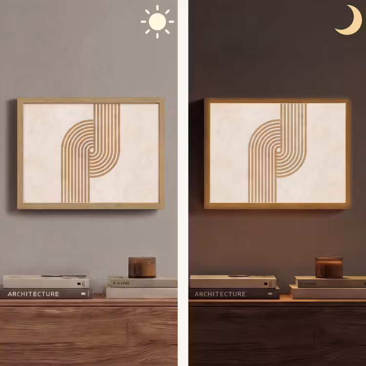 Lightbox - Wandlamp - Symmetrische bocht - Koperkleurig — 6