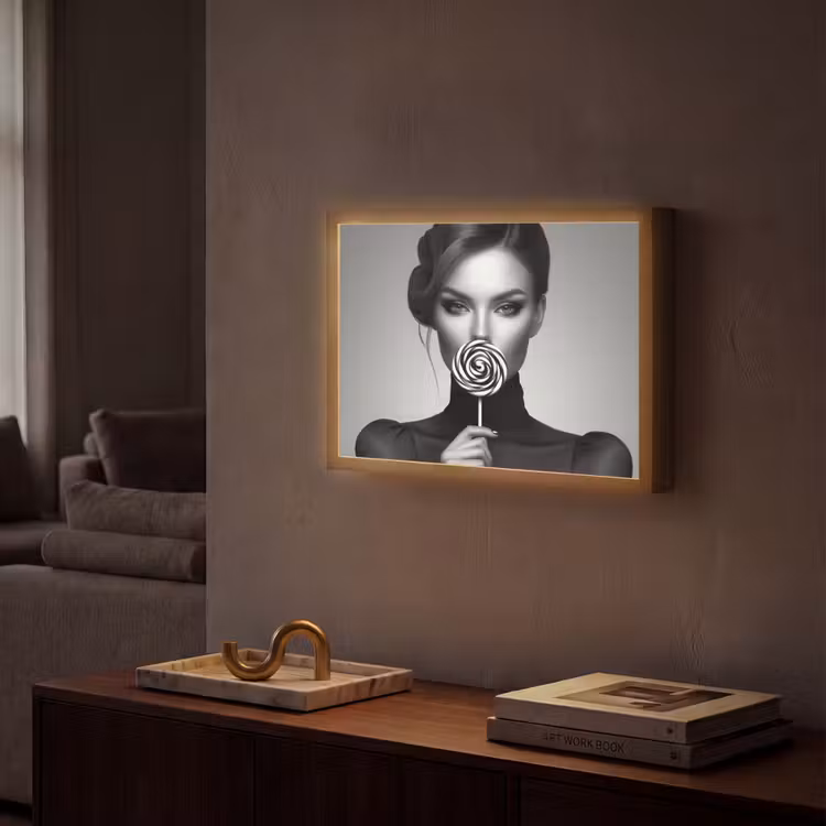Lightbox - Wandlamp - Vrouw - Lolly - Zwart — 2
