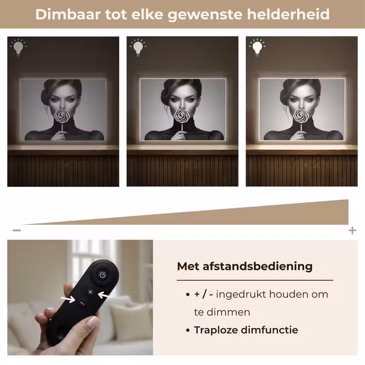 Lightbox - Wandlamp - Vrouw - Lolly - Zwart — 9