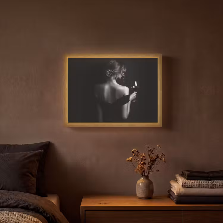 Lightbox - Wandlamp - Vrouw - Wijn - Jurk — 3
