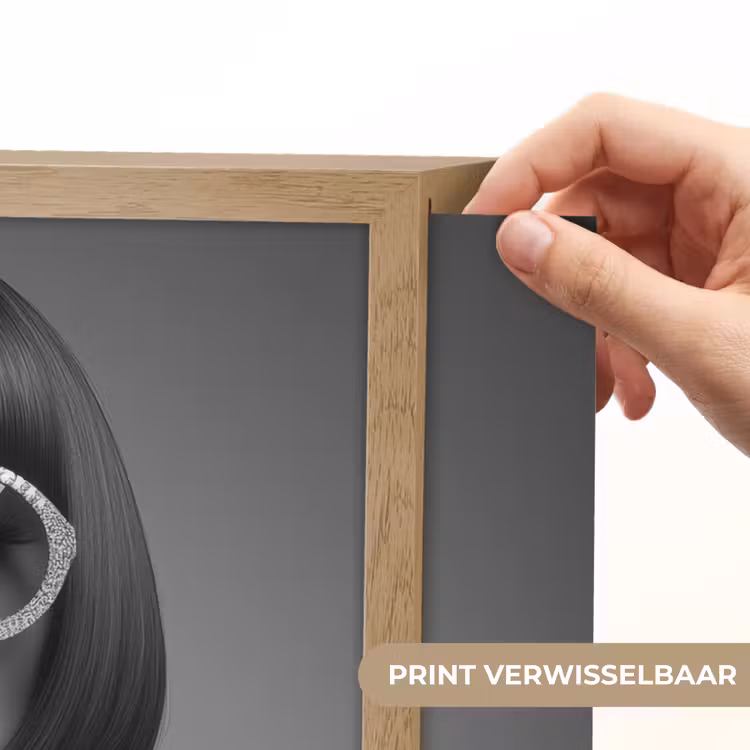 Lightbox - Wandlamp - Vrouw - Zwart Wit - Ketting - Zonnebril — 5