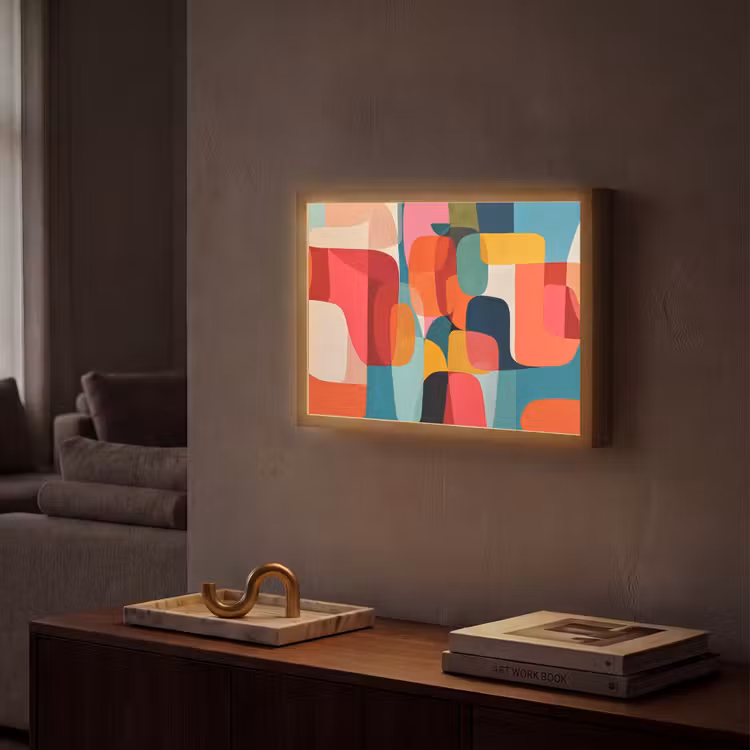 Lightbox - Wandlamp - Vormen - Kleurrijk - Abstract - Vlakken — 2