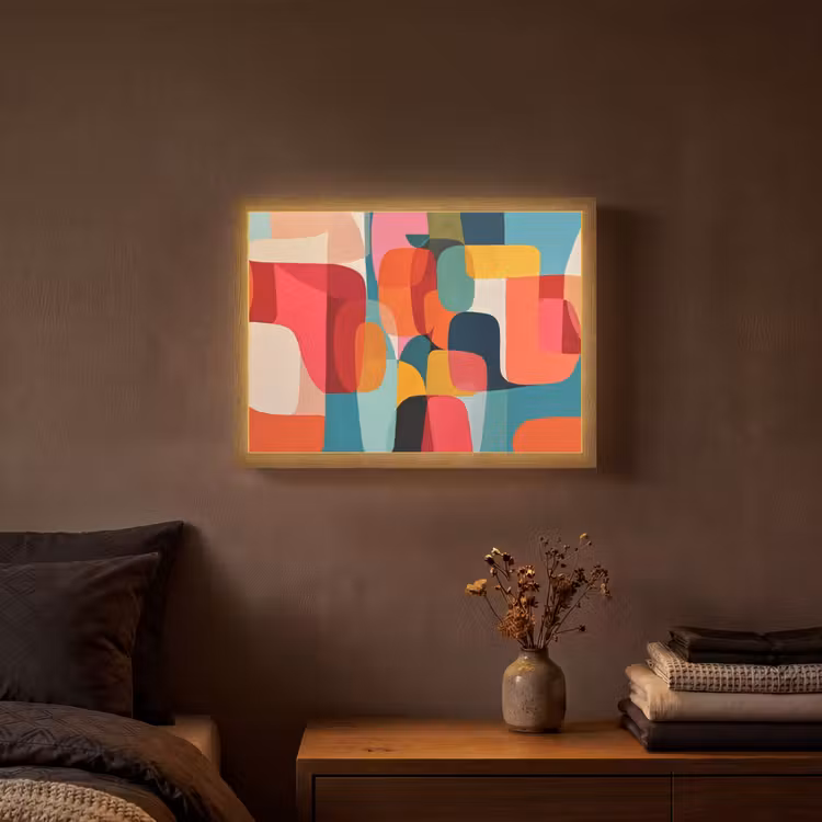 Lightbox - Wandlamp - Vormen - Kleurrijk - Abstract - Vlakken — 3