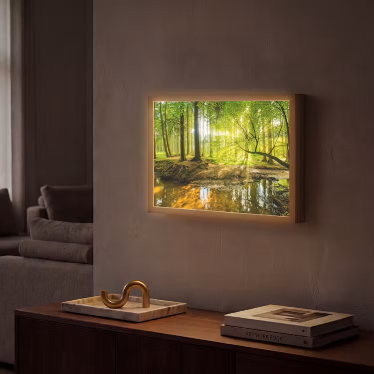 Lightbox - Wandlamp - Bos - Landschap - Water - Bomen - Zon - Groen - Natuur — 2