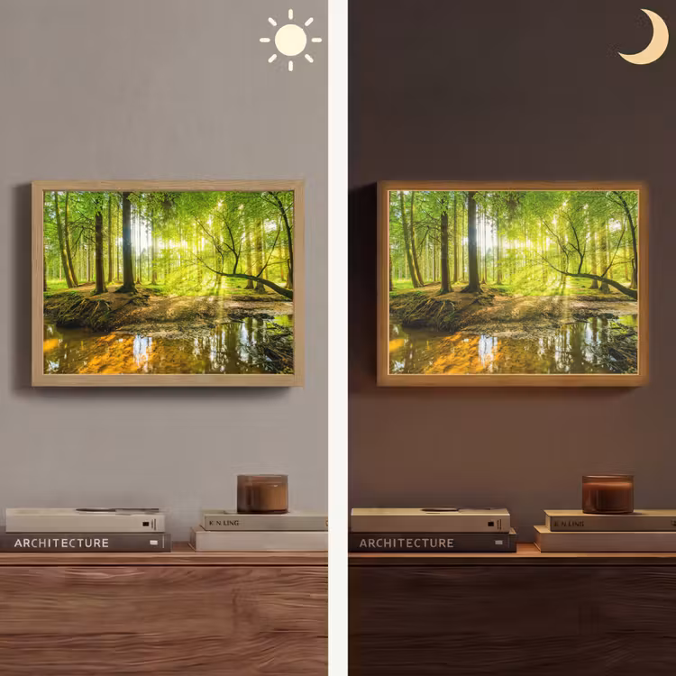 Lightbox - Wandlamp - Bos - Landschap - Water - Bomen - Zon - Groen - Natuur — 6