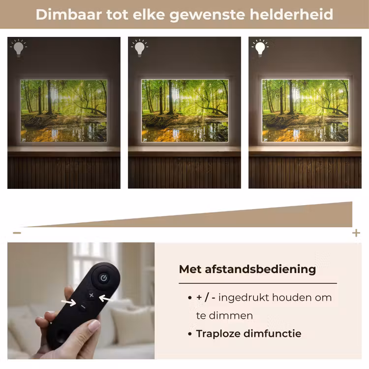 Lightbox - Wandlamp - Bos - Landschap - Water - Bomen - Zon - Groen - Natuur — 9