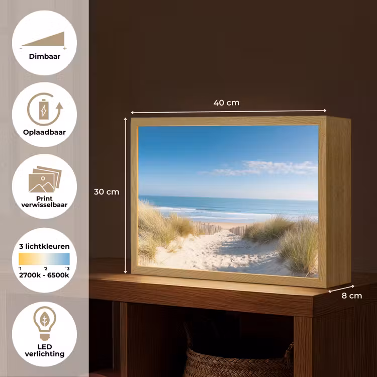 Lightbox - Wandlamp - Strand - Zee - Duin - Zand - Zomer — 10