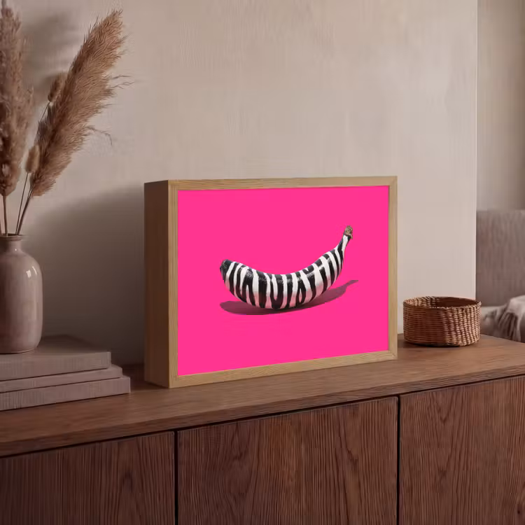 Lightbox - Wandlamp - Banaan - Zebraprint - Roze — 4