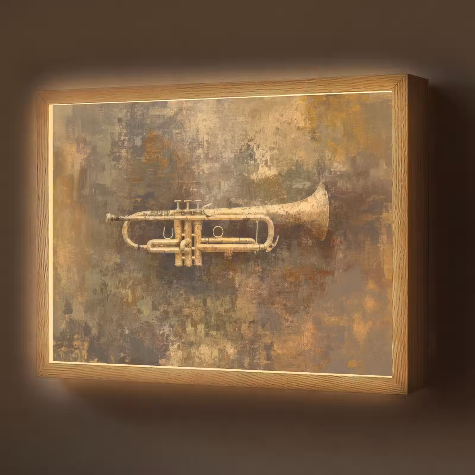 Lightbox - Wandlamp - Trompet - Geel - Muzikaal — 1