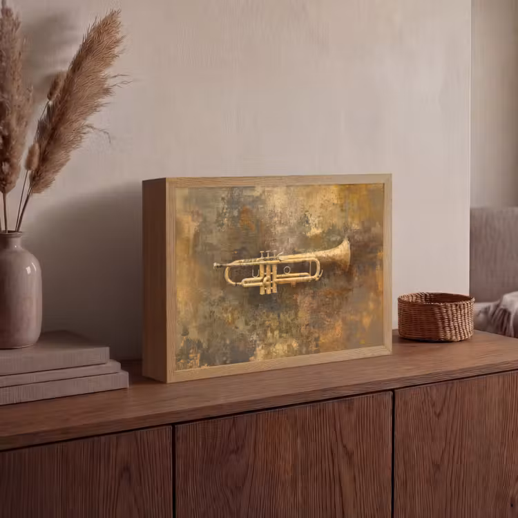 Lightbox - Wandlamp - Trompet - Geel - Muzikaal — 4