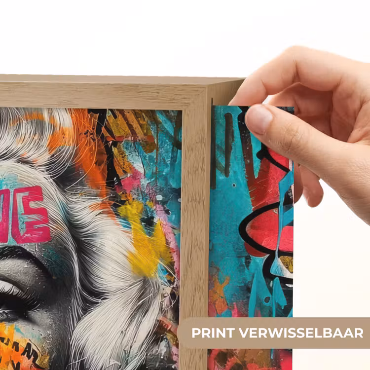 Lightbox - Wandlamp - Vrouw - Kauwgom - Graffiti - Neonkleuren — 5
