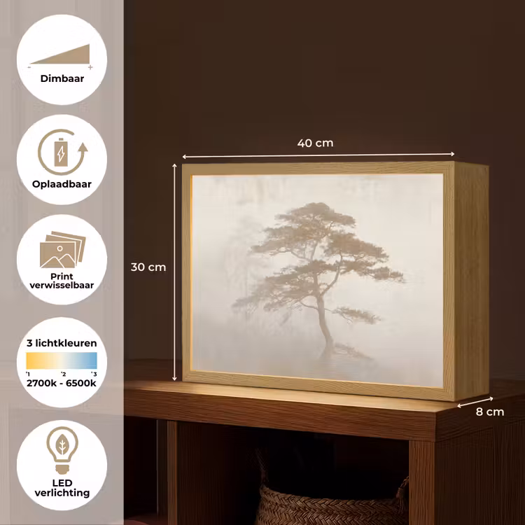 Lightbox - Wandlamp - Boom - Oosterse stijl - Landschap — 10