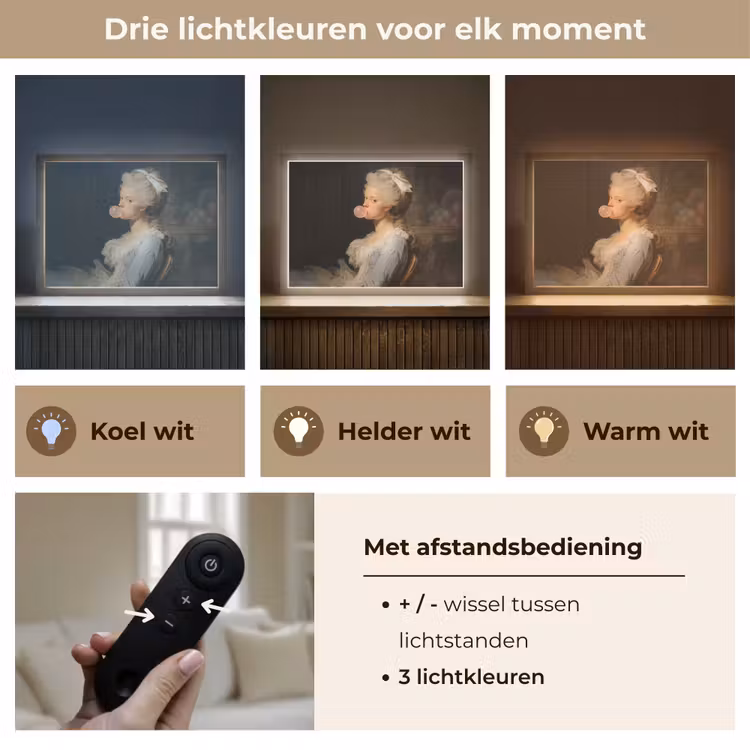 Lightbox - Wandlamp - Vrouw - Barokjurk - Kauwgom — 8
