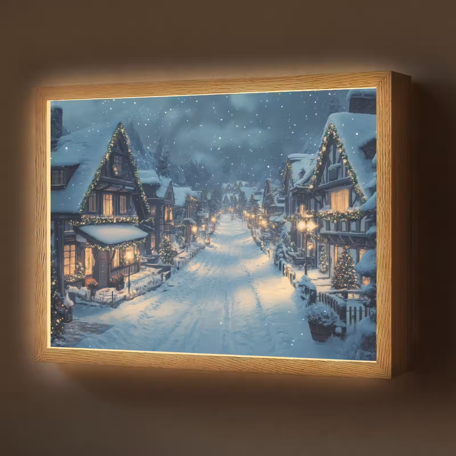 Lightbox - Wandlamp - Kerstdorp - Kerst - Sneeuw - Winter — 1