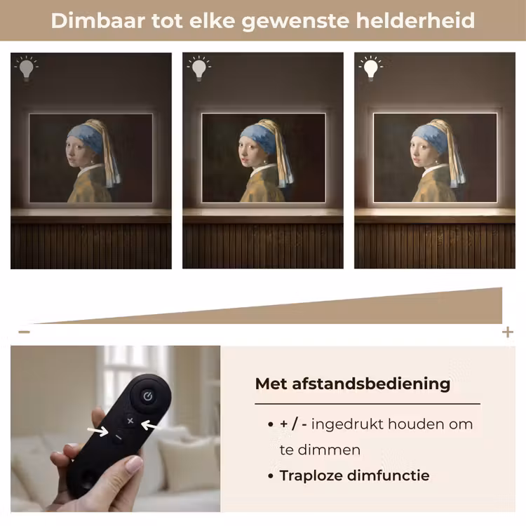 Lightbox - Wandlamp - Meisje met de parel - Schilderij - Oude meesters - Vermeer — 9