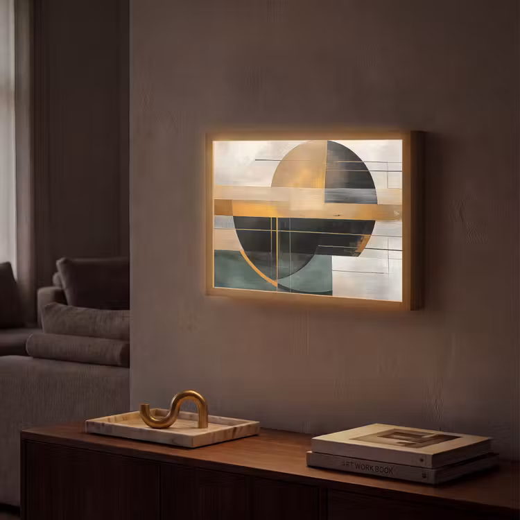 Lightbox - Wandlamp - Abstract - Goud - Brons - Groen - Vormen - Modern — 2