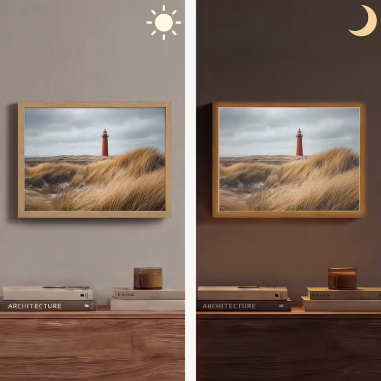 Lightbox - Wandlamp - Duinen - Vuurtoren - Rood - Lucht — 6