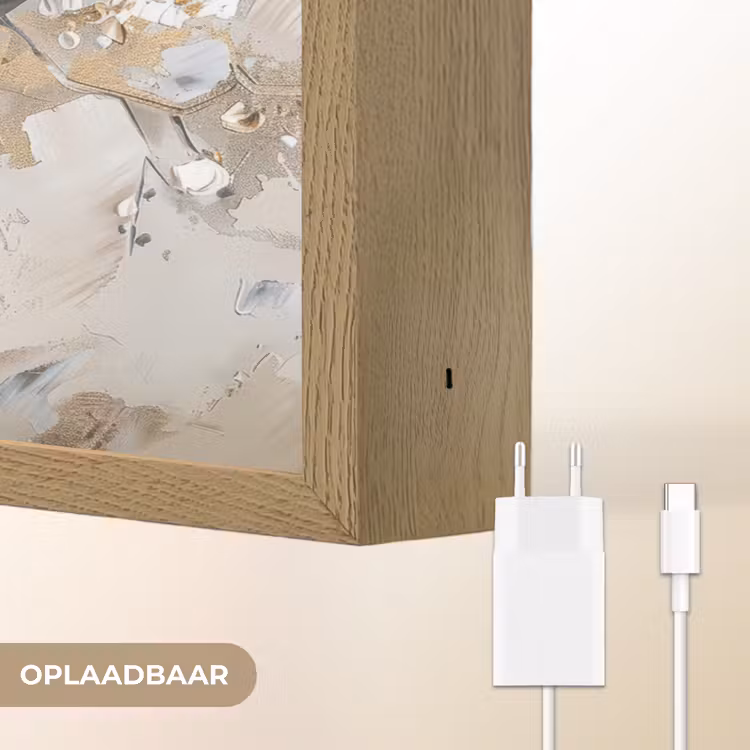 Lightbox - Wandlamp - Bloemen - Wit - Goud - Beige  - Luxe — 7