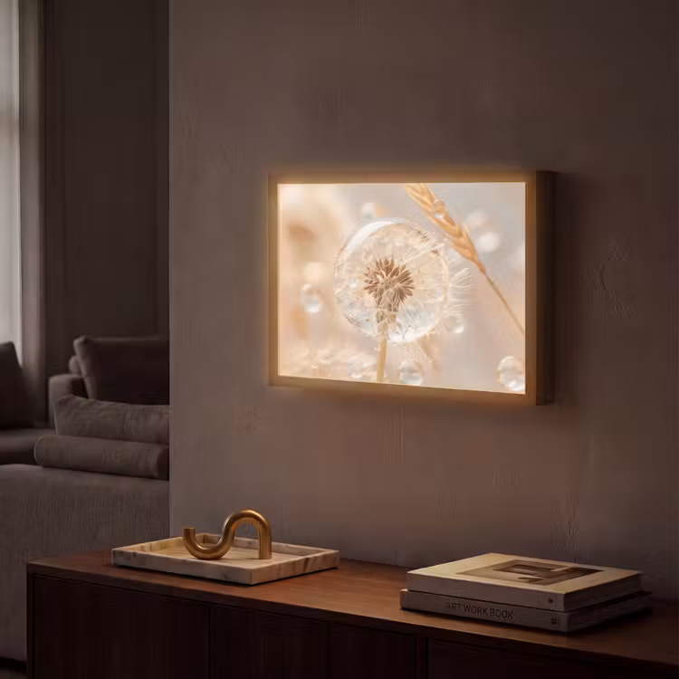 Lightbox - Wandlamp - Paardenbloem - Water - Natuur - Stilleven - Modern — 2