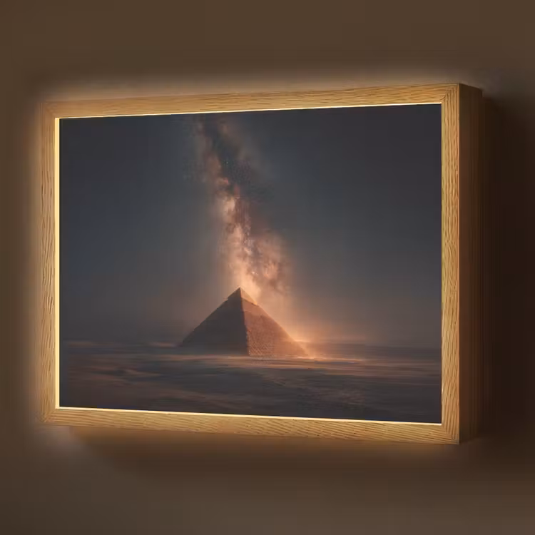 Lightbox - Wandlamp - Piramide - Woestijn - Licht — 1