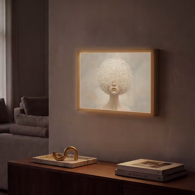 Lightbox - Wandlamp - Dromerig - Beige - Paardenbloemzaadjes — 2