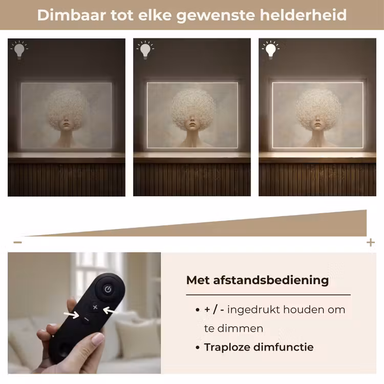 Lightbox - Wandlamp - Dromerig - Beige - Paardenbloemzaadjes — 9