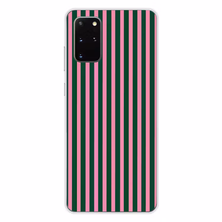 Telefoonhoesje - Verticale strepen - Groen - Roze — 4