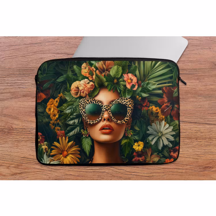 Laptophoes - Vrouw - Panterprint - Jungle - Natuur - Luxe — 2