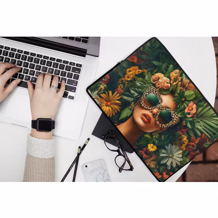 Laptophoes - Vrouw - Panterprint - Jungle - Natuur - Luxe — 3