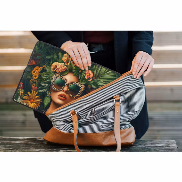 Laptophoes - Vrouw - Panterprint - Jungle - Natuur - Luxe — 4