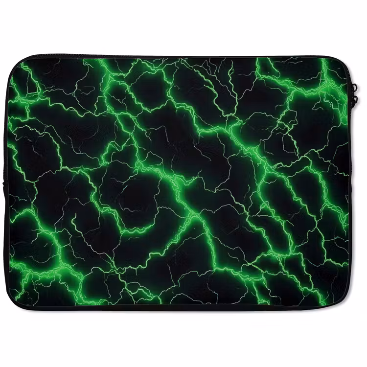 Laptophoes - Gaming - Bliksemflitsen - Groen - Energie — 1