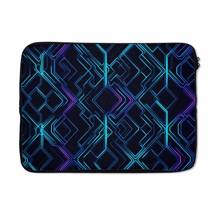 Laptophoes - Gaming - Ruitvormen - Abstract - Neon - Paars — 5