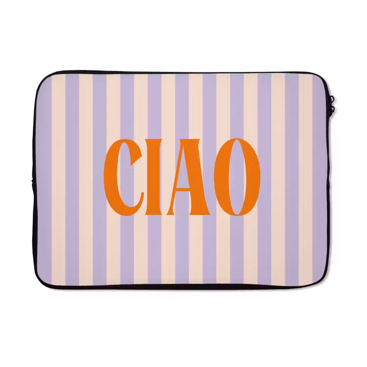 Laptophoes - Ciao - Quote - Pastel - Strepen — 5
