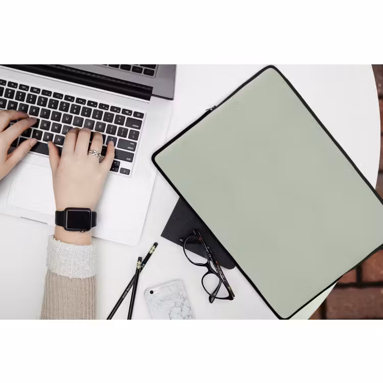 Laptophoes - Mintgroen - Effen kleur — 2