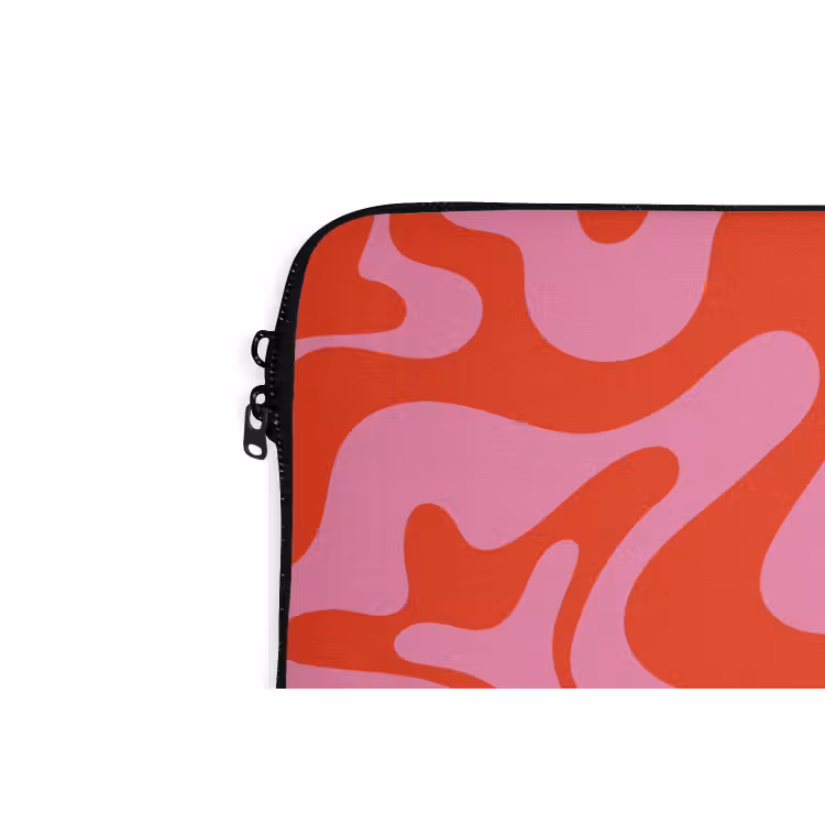 Laptophoes - Abstract - Patroon - Rood - Roze - Minimalistisch — 6