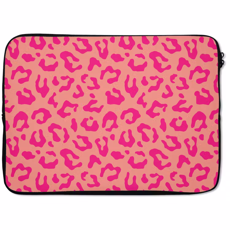 Laptophoes - Panterprint - Roze - Dierenprint - Minimalistisch — 1