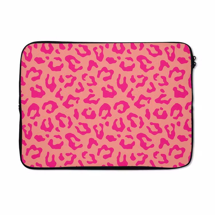 Laptophoes - Panterprint - Roze - Dierenprint - Minimalistisch — 5