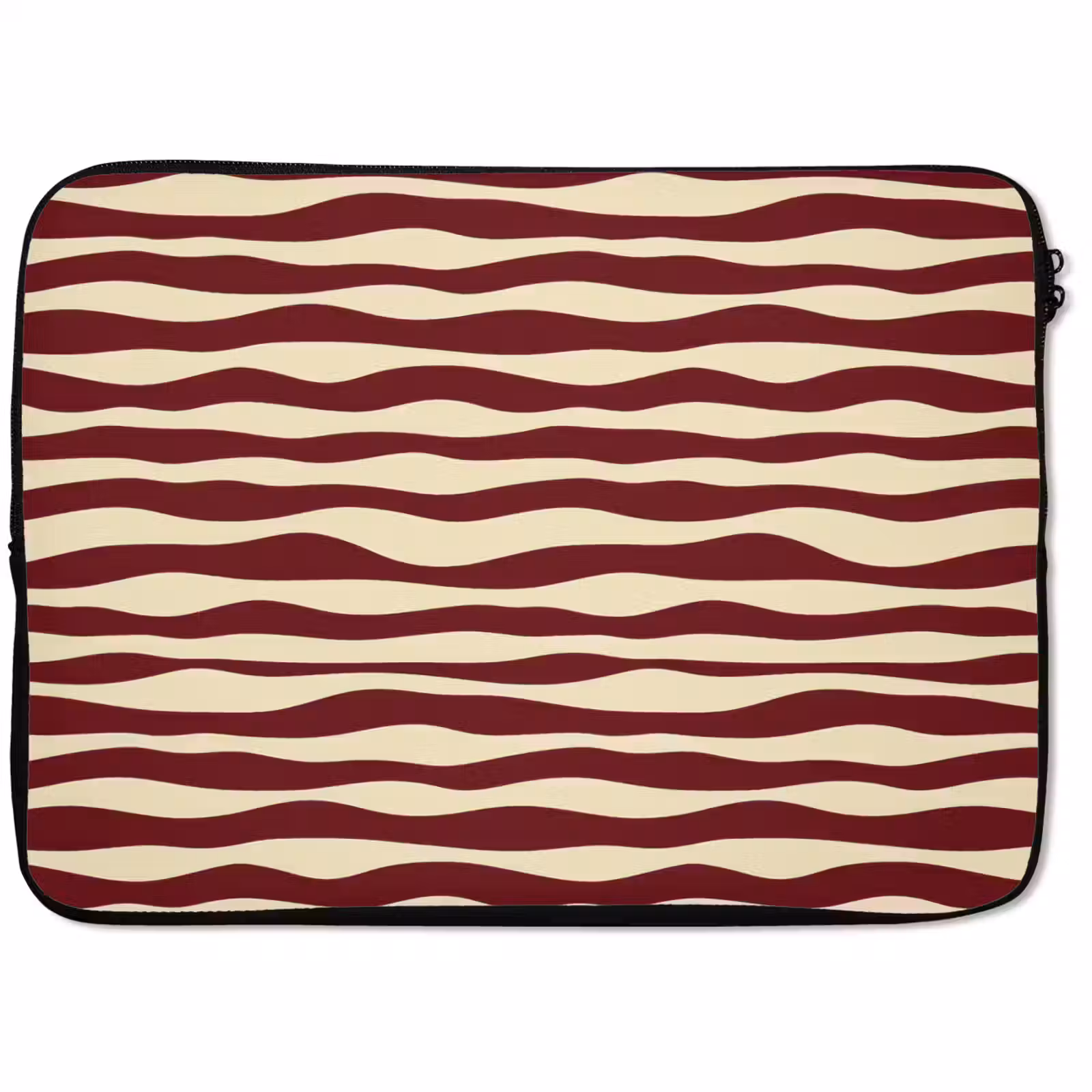 Laptophoes - Golven - Rood - Patroon - Crème — 1