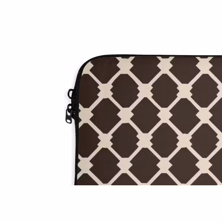 Laptophoes - Bruin - Ruitpatroon - Geometrisch — 6