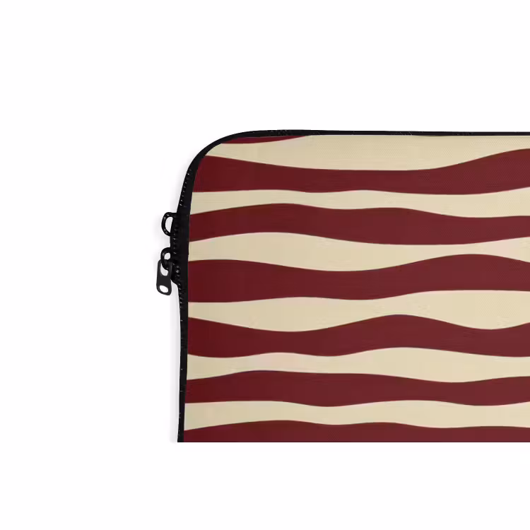 Laptophoes - Golven - Rood - Patroon - Crème — 6