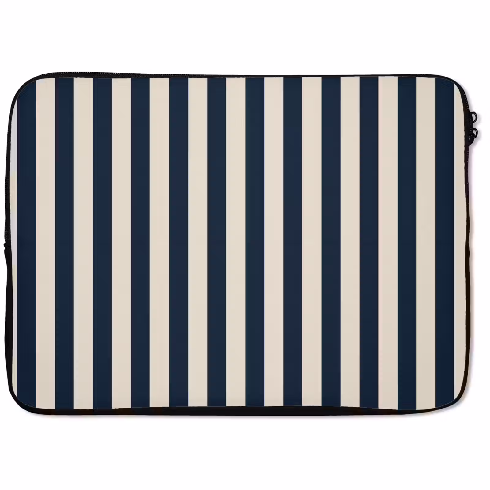 Laptophoes - Verticale strepen - Blauw - Crème — 1