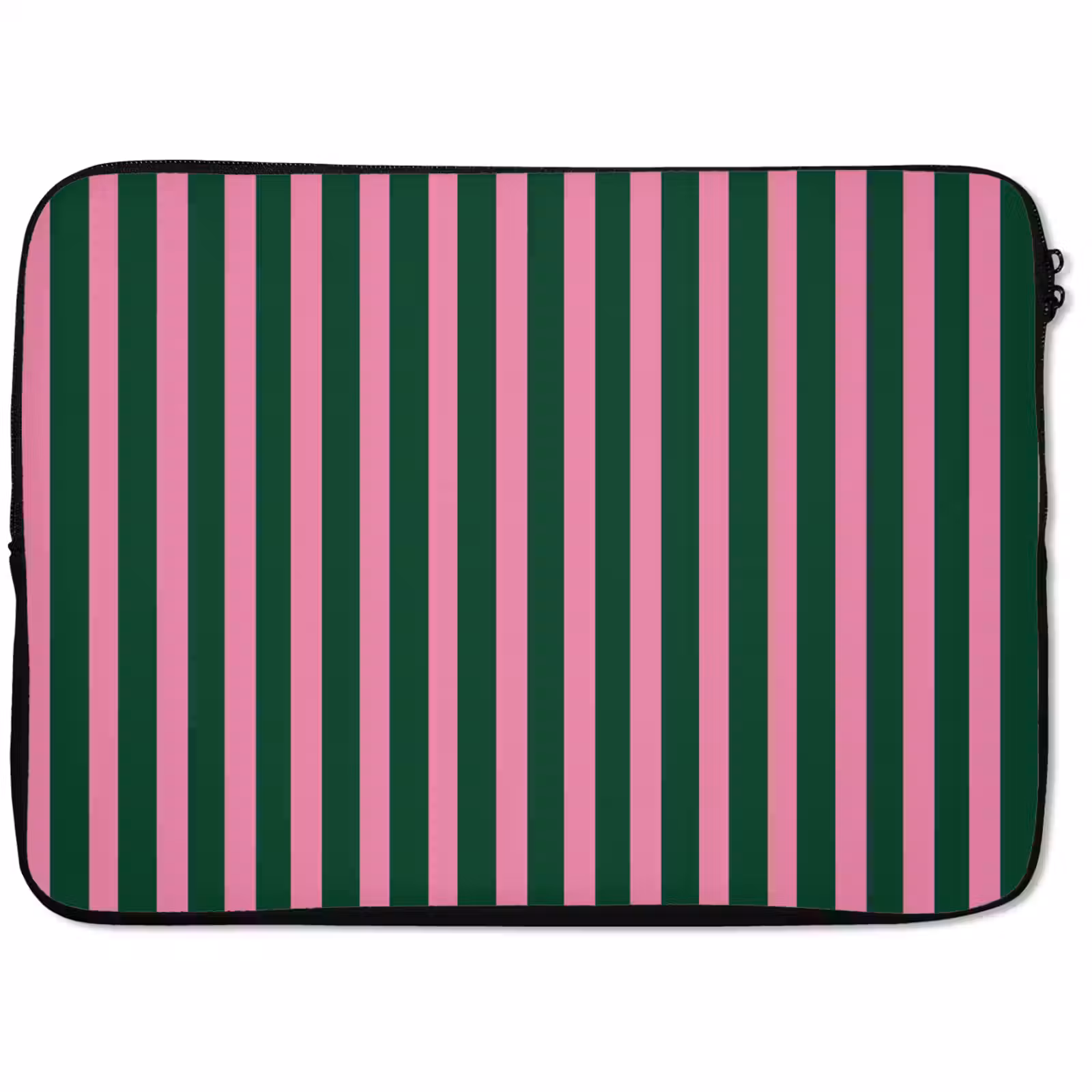 Laptophoes - Verticale strepen - Groen - Roze — 1